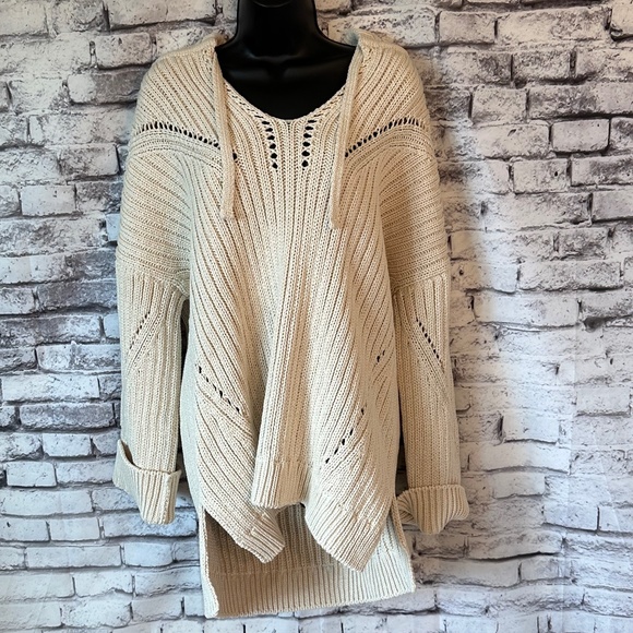 G. Label by GOOP Cream Alida Drop-Stitch Surf Sweater Size XL - Picture 2 of 7
